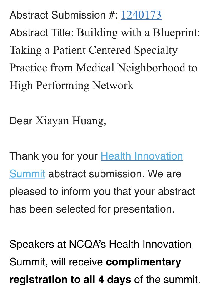 Xiaoyan Huang, MD (@xiaoyanhuangmd) on Twitter photo Our abstract is accepted at <a href="/NCQA/">NCQA</a>’s #Health # innovation #summit: ncqasummit.com/event/ce9f7fd3…! <a href="/lesleymjlarson/">Lesley Larson</a> <a href="/ProvHealth/">Providence Oregon</a> <a href="/PHVI/">Providence Heart</a> Our abstract is accepted at <a href="/NCQA/">NCQA</a>’s #Health # innovation #summit: ncqasummit.com/event/ce9f7fd3…! <a href="/lesleymjlarson/">Lesley Larson</a> <a href="/ProvHealth/">Providence Oregon</a> <a href="/PHVI/">Providence Heart</a>
