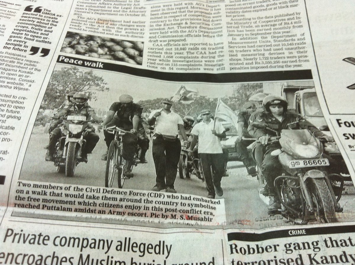 #GoHomeGota 

A mini photo story of evolution of militarization, esp in North &amp; East, that led to current state of military overreach.

Roads in north being named after military officers, army tanks on roads &amp; Min of Defence overseeing &amp; getting involved in civilian activities.