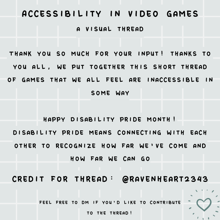 A visual thread on Accessibility in Video Games

- credit to <a href="/ravenheart2343/">Raven</a>!
