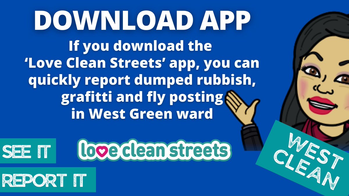 CllrSeema's tweet photo. West Green Residents! Please download the “Love Clean Streets” app on your phone and report 

📱Graffiti 
📱Dumping 
📱Broken paving 

Thank you for helping keep West Green beautiful #WestClean https://t.co/QNLqOfu7AZ