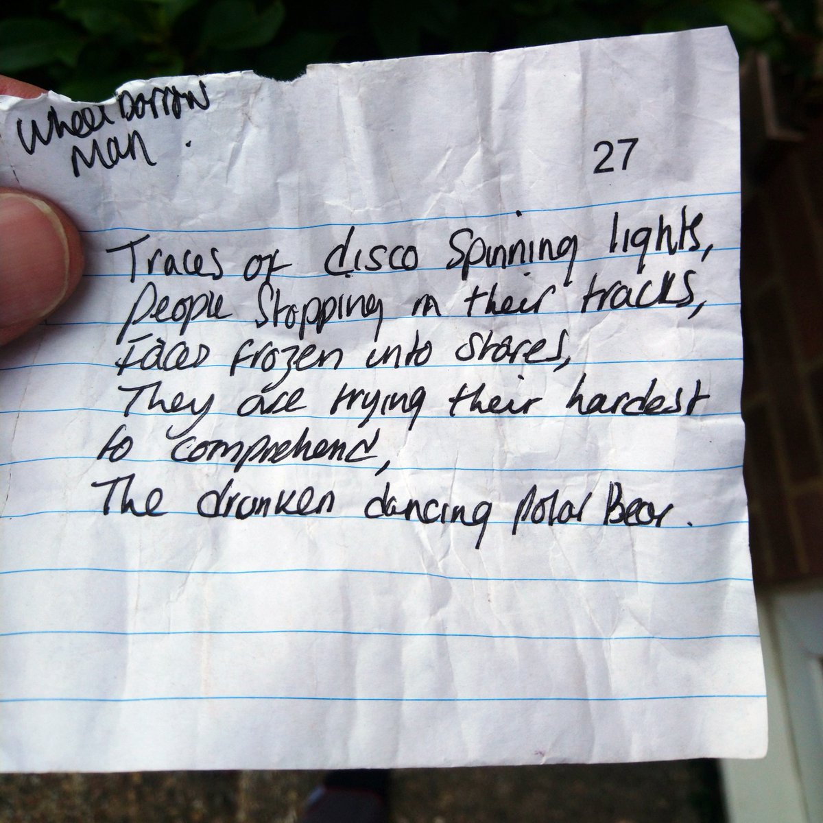 joimson's tweet photo. ... here it is #messageinabottle @EcotainmentInfo #SolarPowered #Wheelbarrow #Disco #Poetry #Keepitwheel https://t.co/0Ke17FqnE5