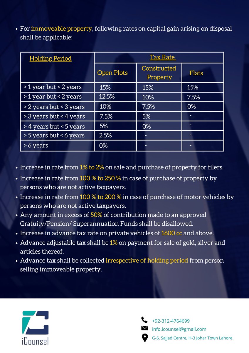 iCounsel4's tweet photo. #iCounsel #Taxcounsultant #Filer #FBR #Corporateconsultant #Incometax #salestax #financialanalyst #BusinessAdvisor #finance #taxreturns #taxation #accountant #amazonbusiness #entrepreneur #changesFinanceAct2022 #FinanceAct2022 https://t.co/hItAGChZji