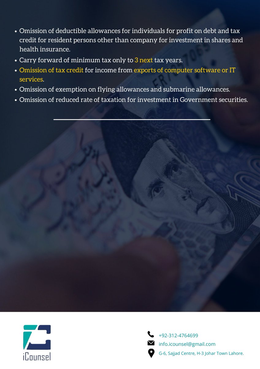 iCounsel4's tweet photo. #iCounsel #Taxcounsultant #Filer #FBR #Corporateconsultant #Incometax #salestax #financialanalyst #BusinessAdvisor #finance #taxreturns #taxation #accountant #amazonbusiness #entrepreneur #changesFinanceAct2022 #FinanceAct2022 https://t.co/hItAGChZji