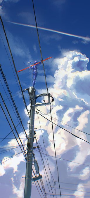 「long hair utility pole」 illustration images(Latest)｜4pages