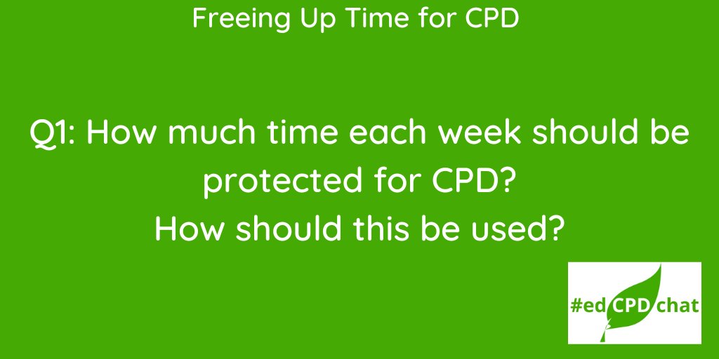 Time for Q1

Just add #EdCPDChat to your tweet to join in the discussion.