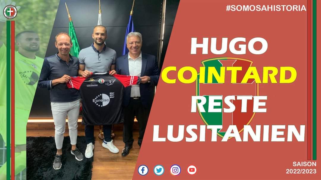 USLUSITANOS's tweet photo. 🚨PROLONGATION🚨
@USLUSITANOS sont ravis de pouvoir compter sur Hugo Cointard pour la saison prochaine de @N2Championnat !

Boa temporada Hugo Cointard !!!
Força Lusitanos !!! https://t.co/ECX73ablTk
