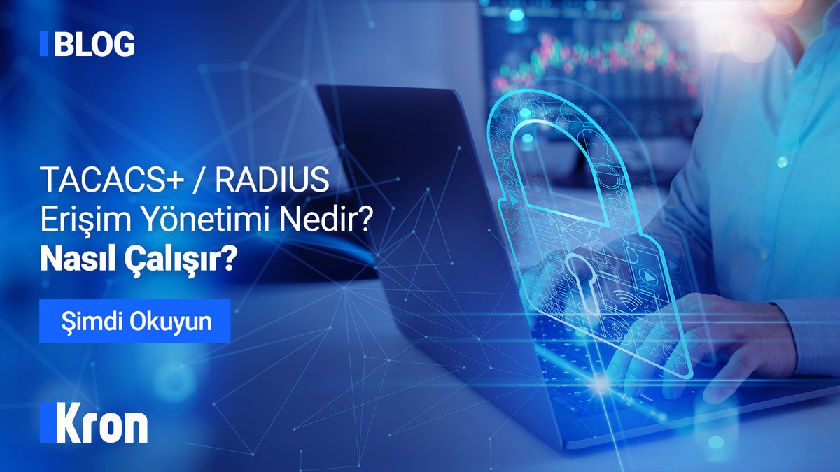 Yeni yazımız yayında! ⌨️ Ağ altyapıları için güvenli bir AAA yönetimi imkânı sağlayan TACACS+ / RADIUS Erişim Yönetimi nedir? Yanıtını şimdi Kron Blog’da öğrenin. 👉 bit.ly/3Nw4oT8 #Kron #PAM #TACACS #RADIUS #Cybersecurity