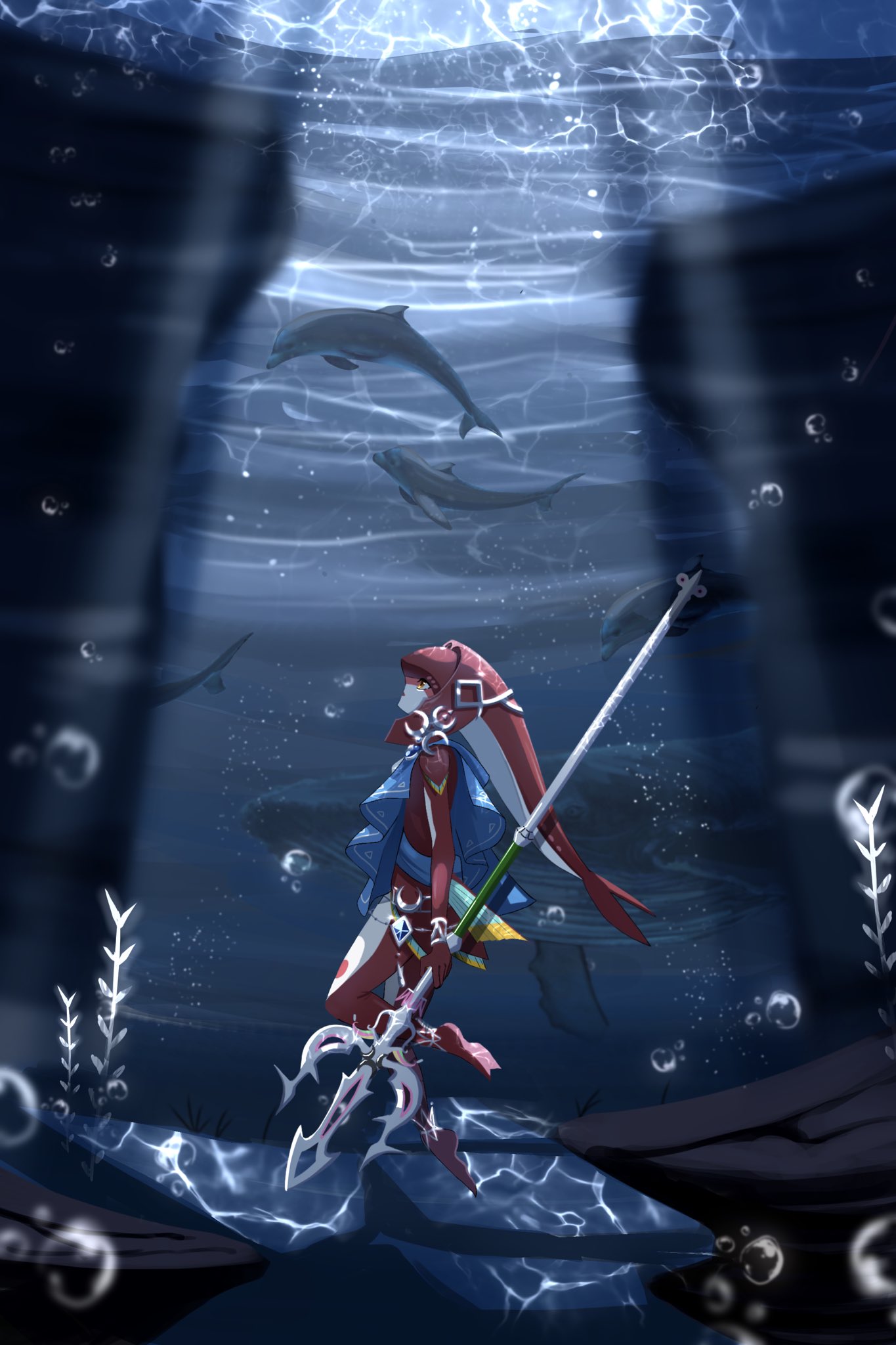 くろごま 低浮上 深海少女 イラスト好きな人と繋がりたい イラスト好きさんと繋がりたい ゼルダの伝説ブレスオブザワイルド T Co Helffpn3gd Twitter