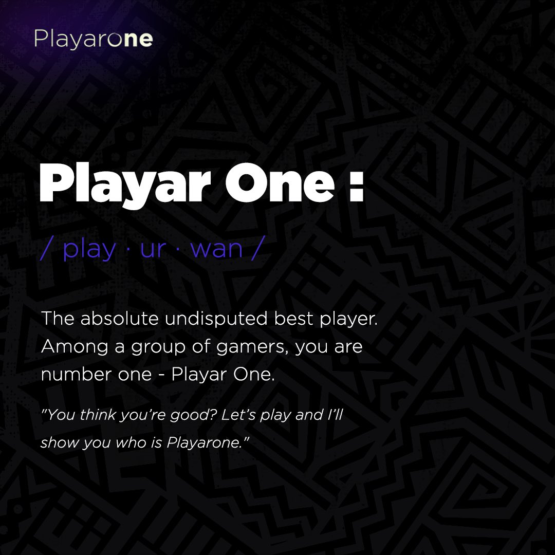 Playarone's tweet photo. There’s a difference between being a Player and being Playar One. https://t.co/oD4sfa18Hn