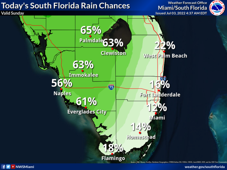 NWSMiami's tweet photo. Another afternoon of showers and storms is in store for South FL.  Main impacts with these slow-moving downpours will be heavy rainfall and localized flooding. particularly west of Lake Okee in areas that have already seen large accumulation the past couple of days. #flwx https://t.co/O40lACkxwe