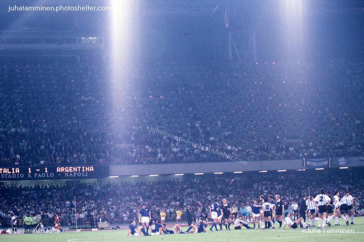 Italia v Argentina, Stadio San Paolo, Napoli, 3.7.1990 #Italia90 #Napoli #StadioSanPaolo #Azzurri #SeleccionArgentina #ITAvARG