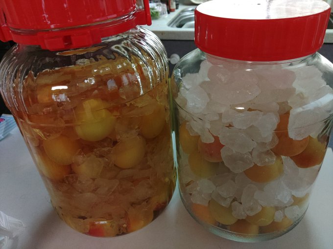 今年の梅酒は完熟の南高梅😋 