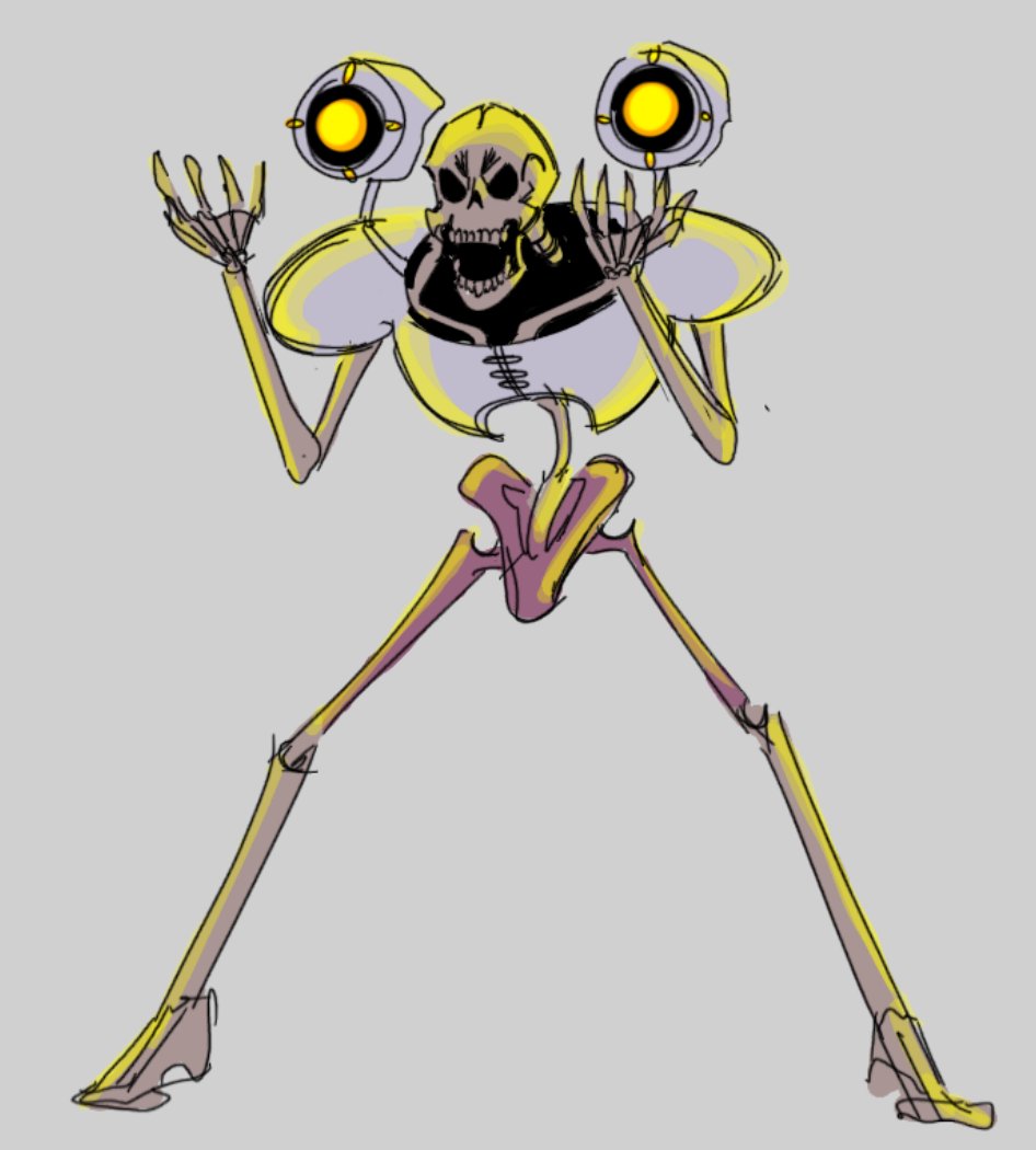 「skeleton, agitated 」|Chef's open comms - 5/5 slots filledのイラスト