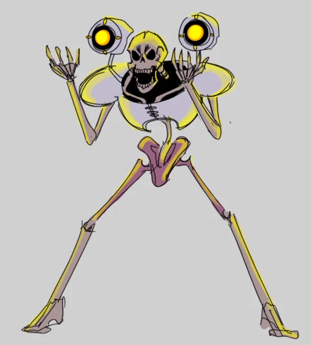 skeleton, agitated 