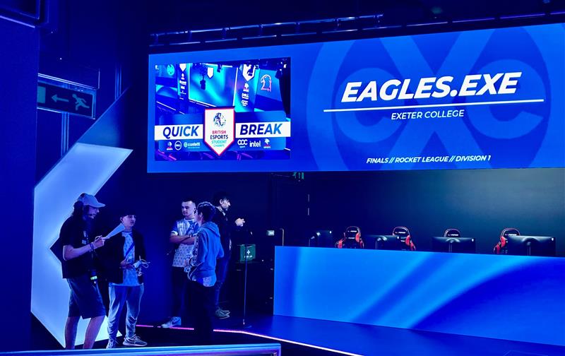 Our Eagles.Exe team receiving their briefing prior to the match.