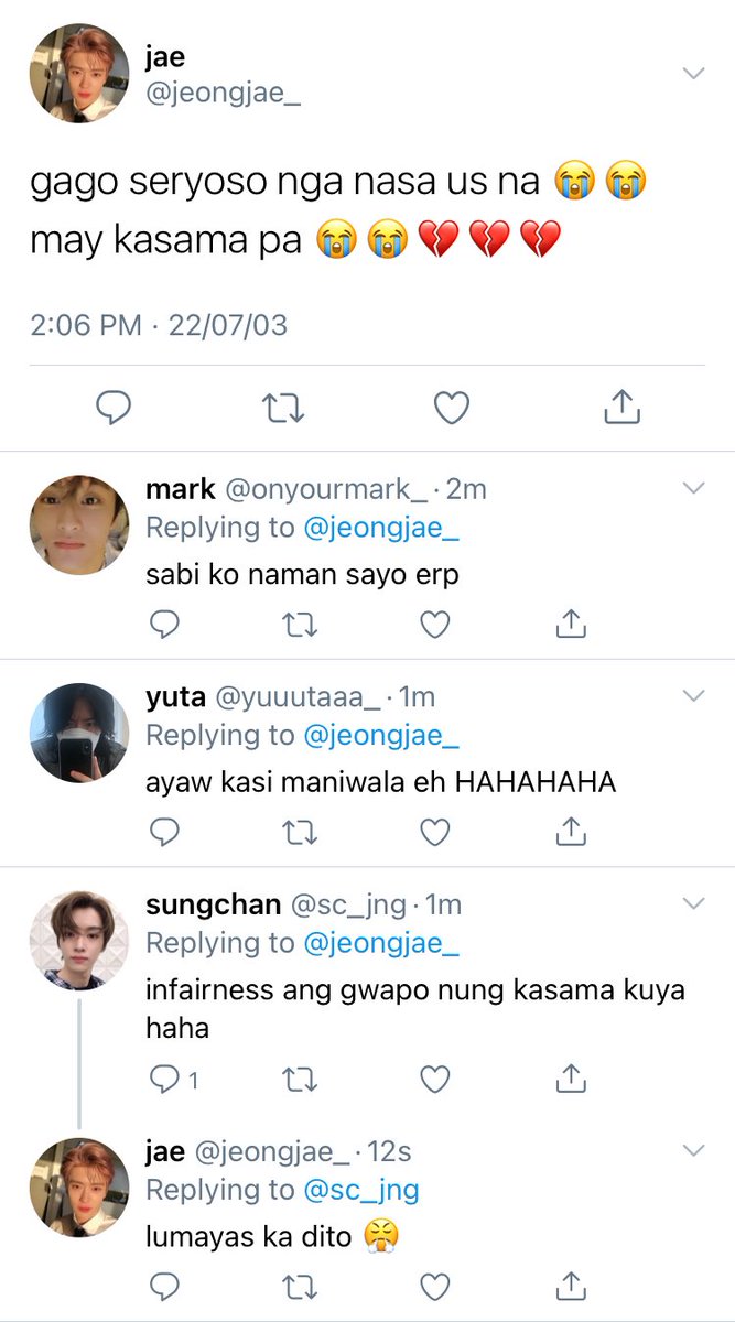 1989ryota's tweet photo. #dojae #dowin one tweet au
bat kasi di ka umamin agad boy HAHAHAHA https://t.co/xWT0bZg6PD