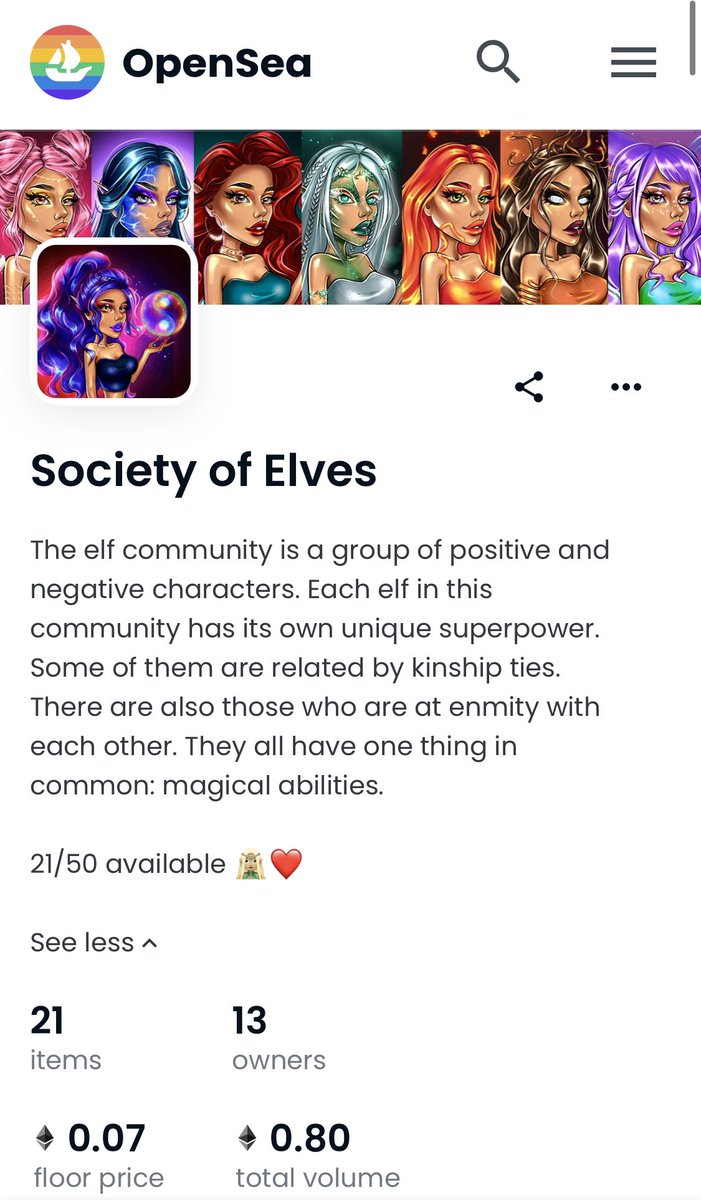 DanaShostak's tweet photo. Fam, you are the best😍🫶🏼 Happy to tell you that out of 21 elves there are 4 left❤️‍🔥🎉
Society of Elves collection 🧝🏽‍♀️👇🏻
https://t.co/MwbYU5v9Wn

21/50 available
17/21 SOLD 🔥

My second collection, Shining Female Energy❤️‍🔥👇🏻
https://t.co/gdK4JbizWU

 #NFTs #Benjaminbitcoin https://t.co/Gd1CLGit4O
