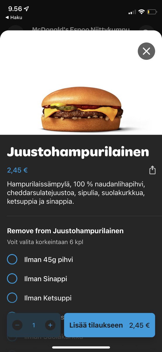 ItIsJD's tweet photo. @Sjokkii @McDonaldsFI joo nykyää lähtee nälkä iha vas ku kattoo hintaa.. kovaks o leikki menny https://t.co/hwZYZW1bnt
