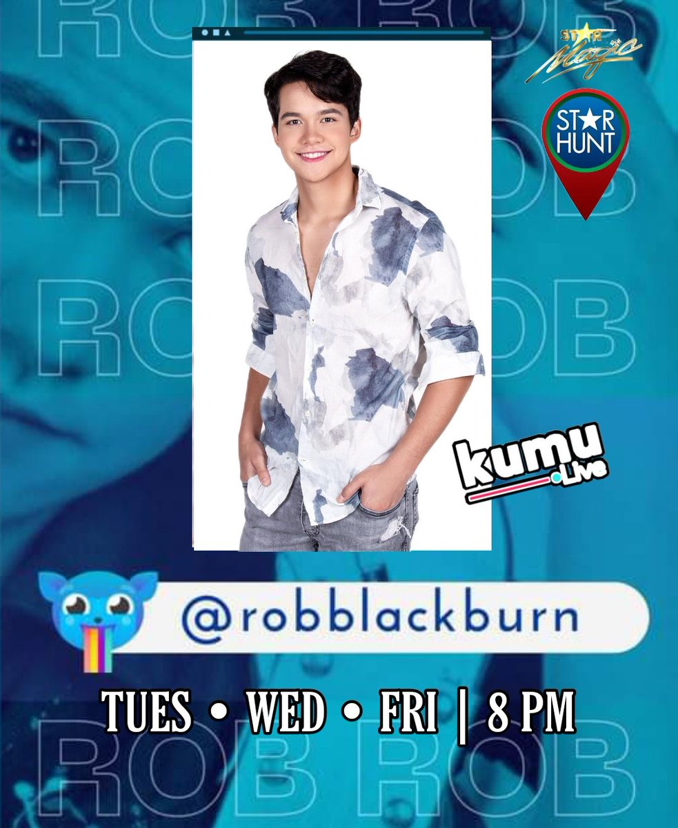 Hello Wanderers, Solid Rob and Shippers! Here's the revised schedule of Rob's Kumu Live this whole July. 

Please let's do support and hype the livestream of our best boy. Always remember to drop the bomb everyone! 💣

Maraming maraming salamat!

#RobBlackburn | <a href="/_robblackburn/">Rob Blackburn</a>