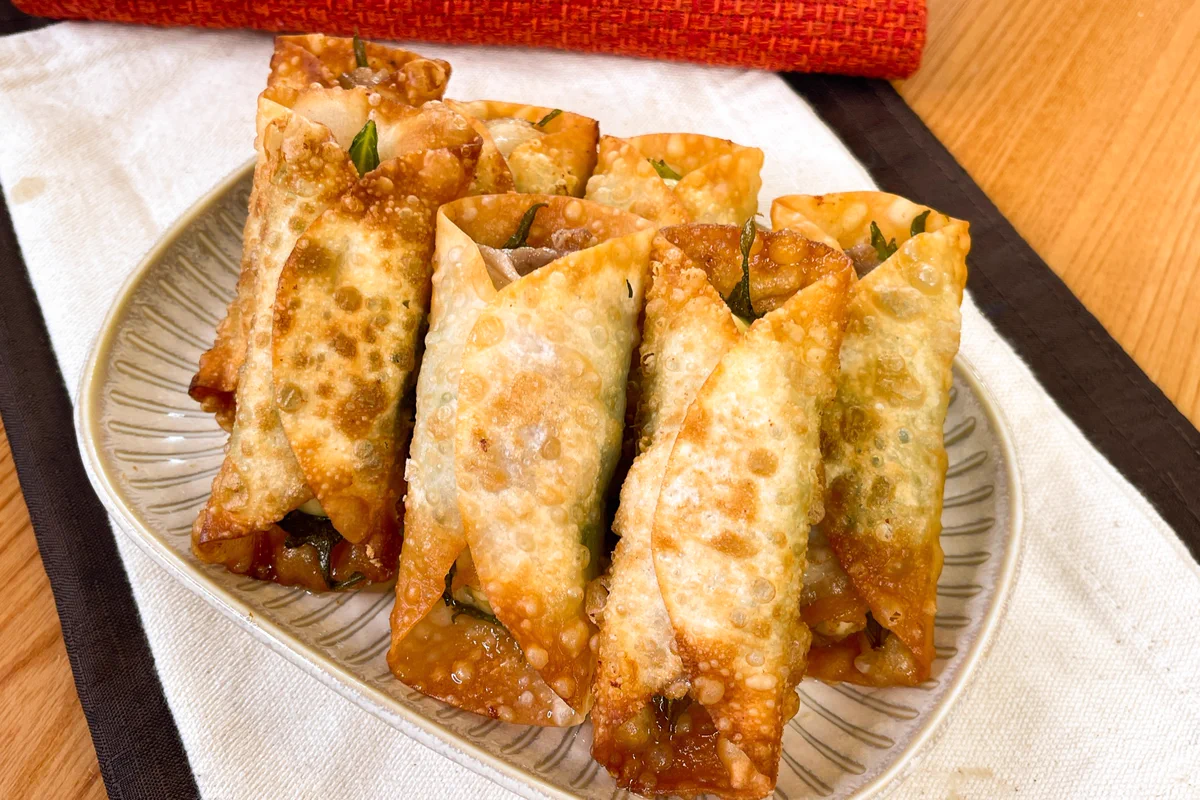 ぎょうざの皮が余ったら是非！豚バラ大葉チーズ巻きレシピ‼