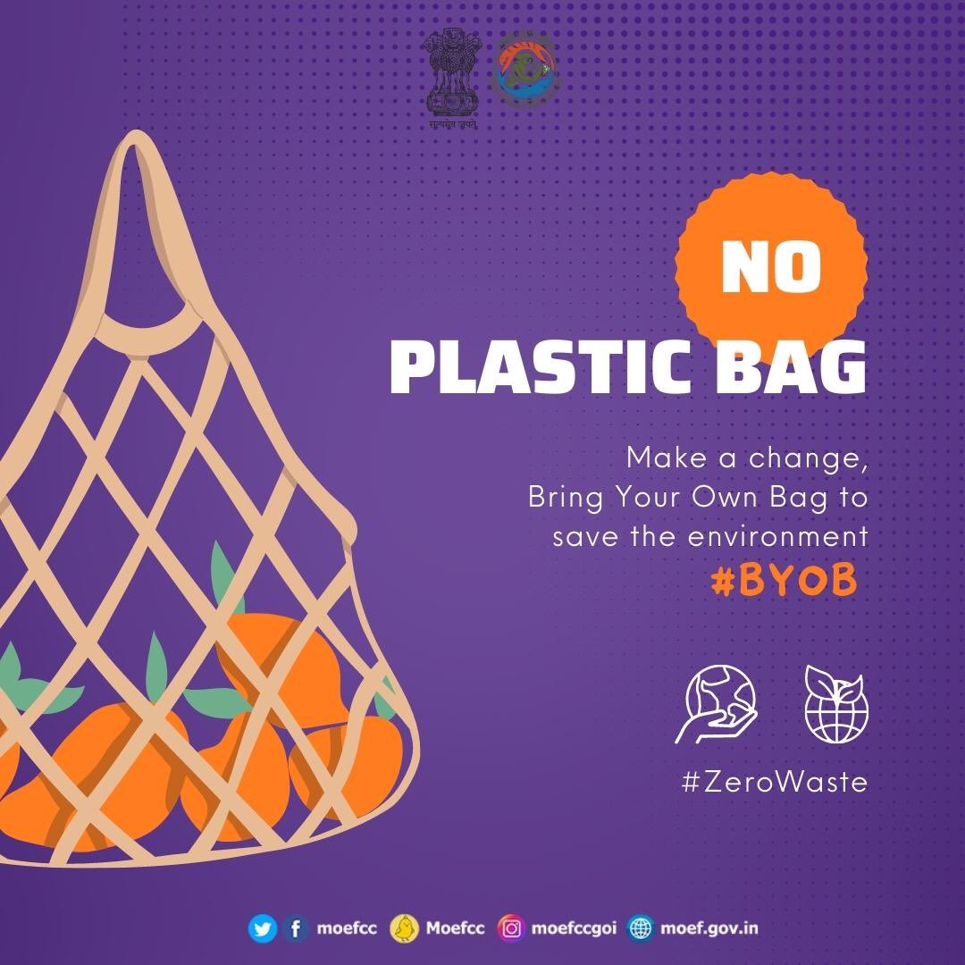 Make a change, Bring Your Own Bag to save the environment #BYOB #InternationalPlasticBagFreeDay