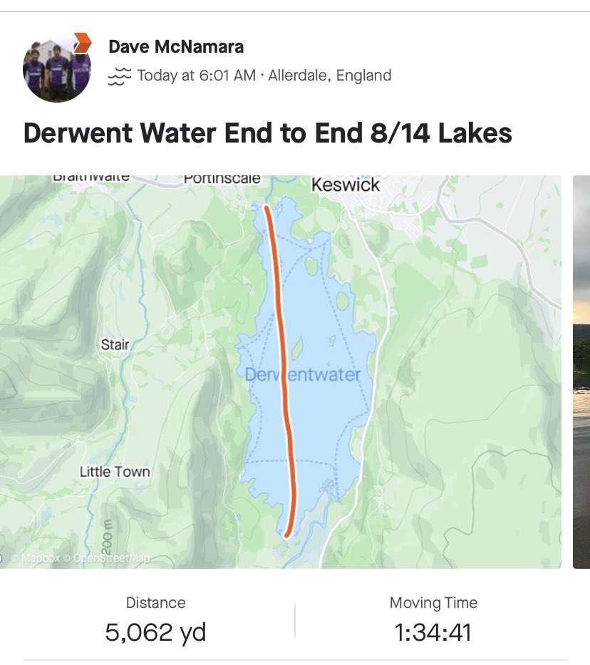 Derwent Water End to End swim - lake 8 of 14 done - I liked that one #LakeDistrict #CUMBRIA #derwentwater
