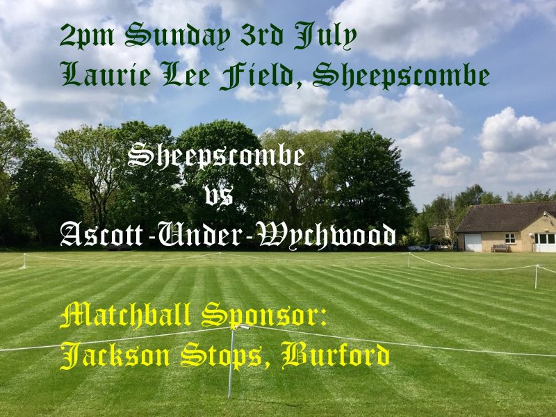 Ascott-U-Wychwood Cricket Club (@auwcricketclub) on Twitter photo Today we’re looking forward to a trip over the border into Gloucestershire for a friendly at beautiful <a href="/SheepscombeC/">Sheepscombe Cricket Club</a>
Thank you to our match ball sponsor for this one:
jackson-stops.co.uk/branches/burfo… Today we’re looking forward to a trip over the border into Gloucestershire for a friendly at beautiful <a href="/SheepscombeC/">Sheepscombe Cricket Club</a>
Thank you to our match ball sponsor for this one:
jackson-stops.co.uk/branches/burfo…