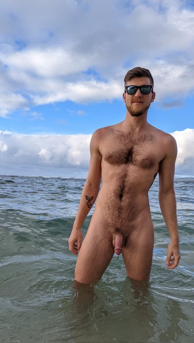 Of course we found a beach we can be naked at! ? #gays #gaycock #gayexhib #teamexhib #gayotter #gayhairy