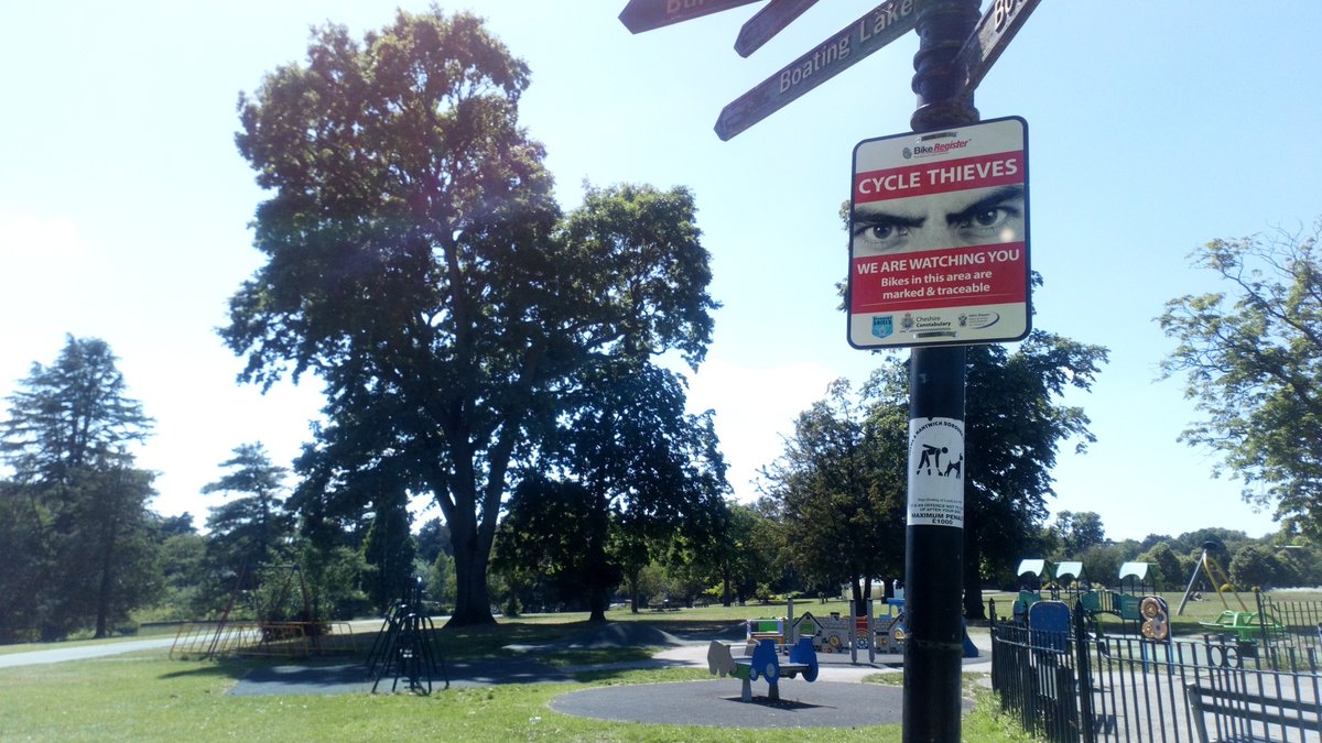 PoliceCrewe's tweet photo. Come and get your bike marked for free with Cheshire Police and BikeRegister at one of todays events.
Queens Park Cafe 11 -12
Tesco Vernon Way 12:30 - 1:30
Leighton Brook Park Playground 3 - 4
#CrewePolice #WeCare https://t.co/sAvYfpkyW2