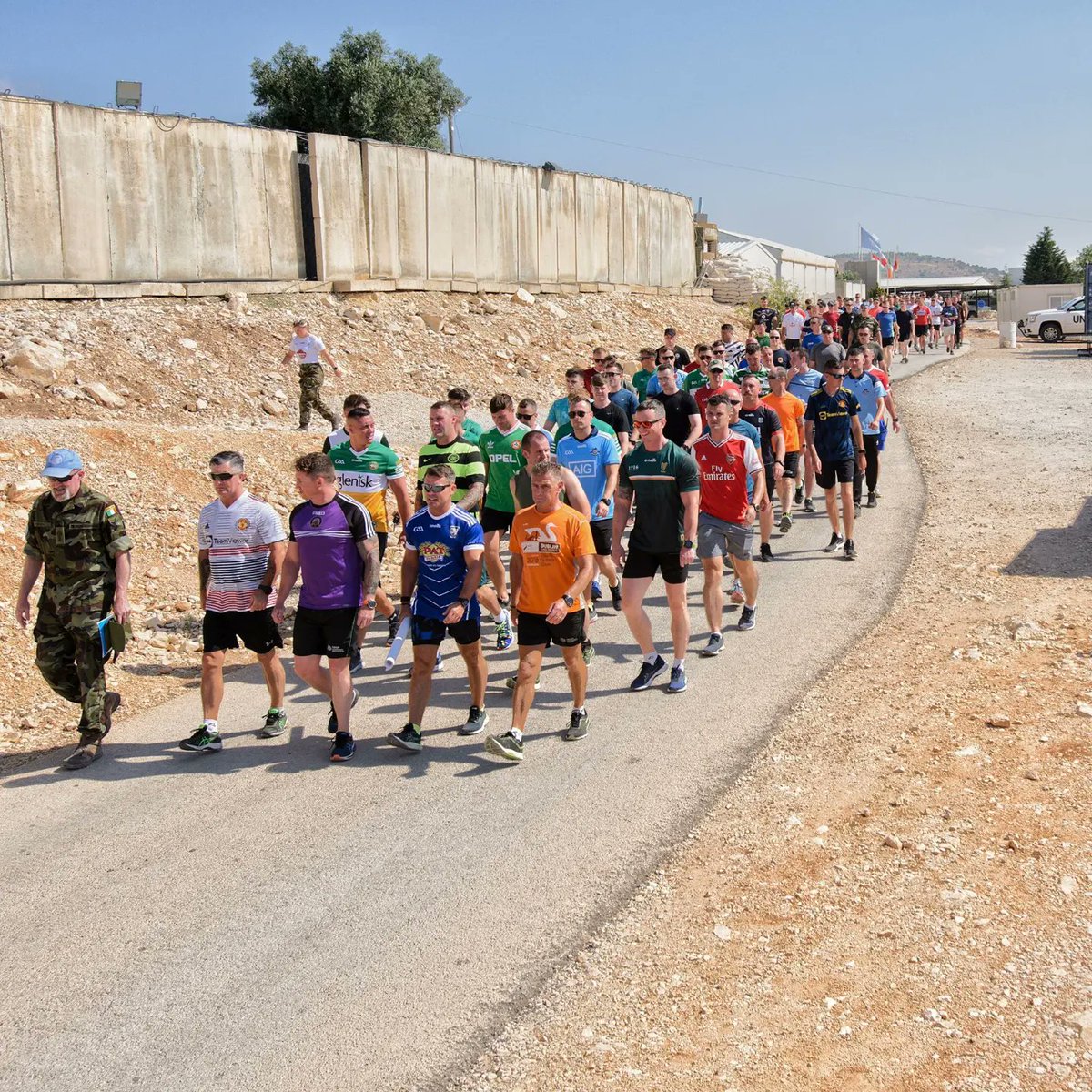 Today, members of 120th Inf Bn walked a mile in memory of Niall O Hara and all victims and those affected by suicide. You can support by donating here: gofundme.com/f/walk-a-mile-…