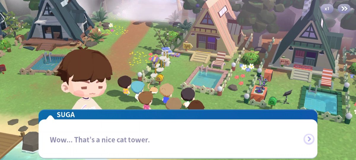 syubjim's tweet photo. ༼;´༎ຶ ۝ ༎ຶ༽  YOONGI EYEING GANG-YANG'S CAT TOWER AND https://t.co/LMf5fcAkJI
