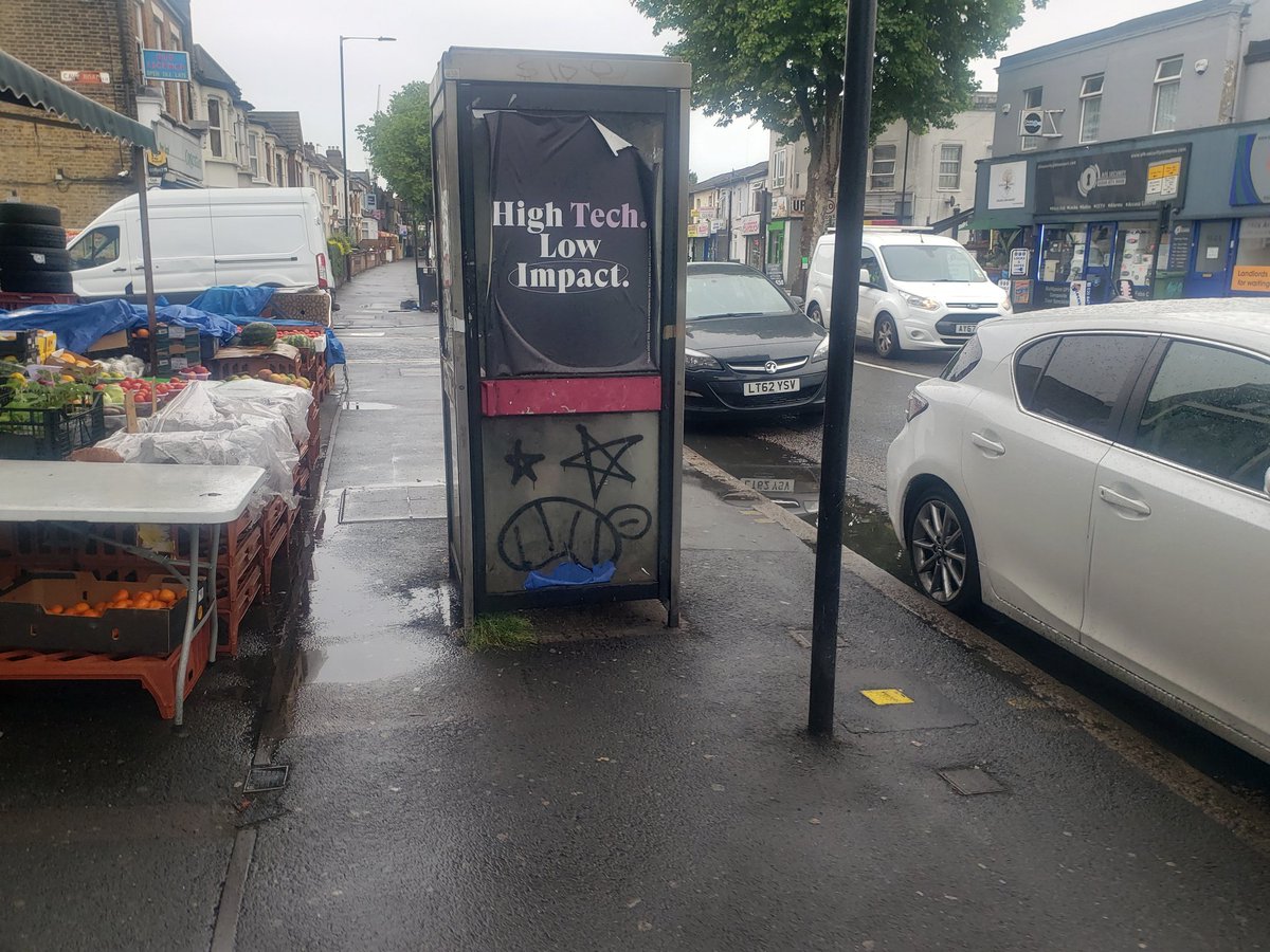 NewhamPavements's tweet photo. I hope this lastly contracted private firm is going to find and fine mr Asser for keeping this massive cluster which is blocking the pavement on Barking Rd from ages. I guess no one in @NewhamLondon has never seen it before, it's so tiny, right? #PavementsForPeople https://t.co/fknIsjAqcS