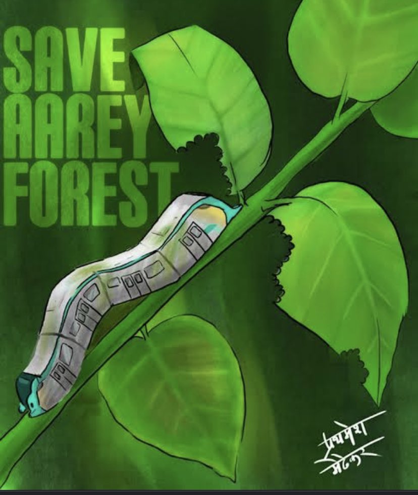 Sapsterr's tweet photo. This is how the color of money 
blinds people. Shame! @Dev_Fadnavis 

We need #nature more than it needs us. 
In a world where #globalwarming is peaking, corals are #bleaching and species are #dying, our money-blinded politicians are busy #killingtrees.

#SaveAarey @SanjivValsan https://t.co/tcG73atv58