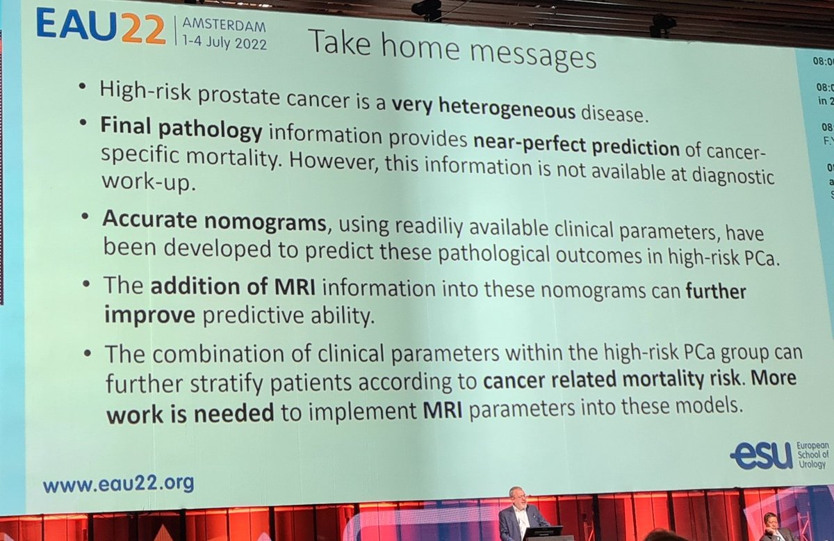 LambAlastair's tweet photo. Enjoyed debate on #GenomicClassifiers vs #mpMRI in defining #HRPCa
Thanks @joniau &amp; @felixfengmd
Surely key is which tissue we apply genomics to? May not be "index lesion". May not even be the cancer! MRI critical in targeting. Also better biology.
#EAU22 
https://t.co/t1b3LlWKUs https://t.co/hykF8vY3Mm