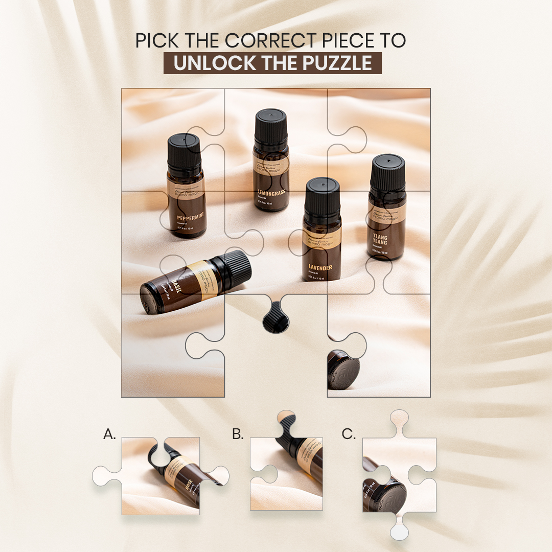 AromaMagicIndia's tweet photo. Puzzles and skincare are our favourite ways to unwind! 💯
Here is a puzzle for you, guess the missing piece and comment down below 😉⬇️
#BlossomKochharAromaMagic #BlossomKochhar #ATouchOfMagic #Puzzle #Contest #Game #FunGames #PuzzleForFun #Puzzles #Contests #ContestAlert https://t.co/CPrrbqdmLk