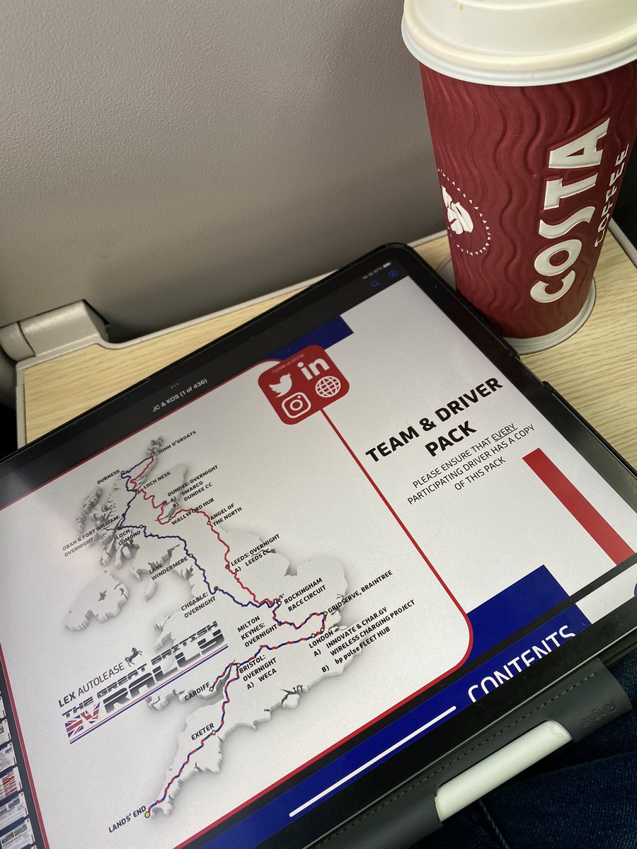 Just left Edinburgh travelling to Thurso for the start of the GB EV Rally. Absolutely buzzing to do 1300 miles in the Tesla over the next 5 days.

#GBEVRally #planning