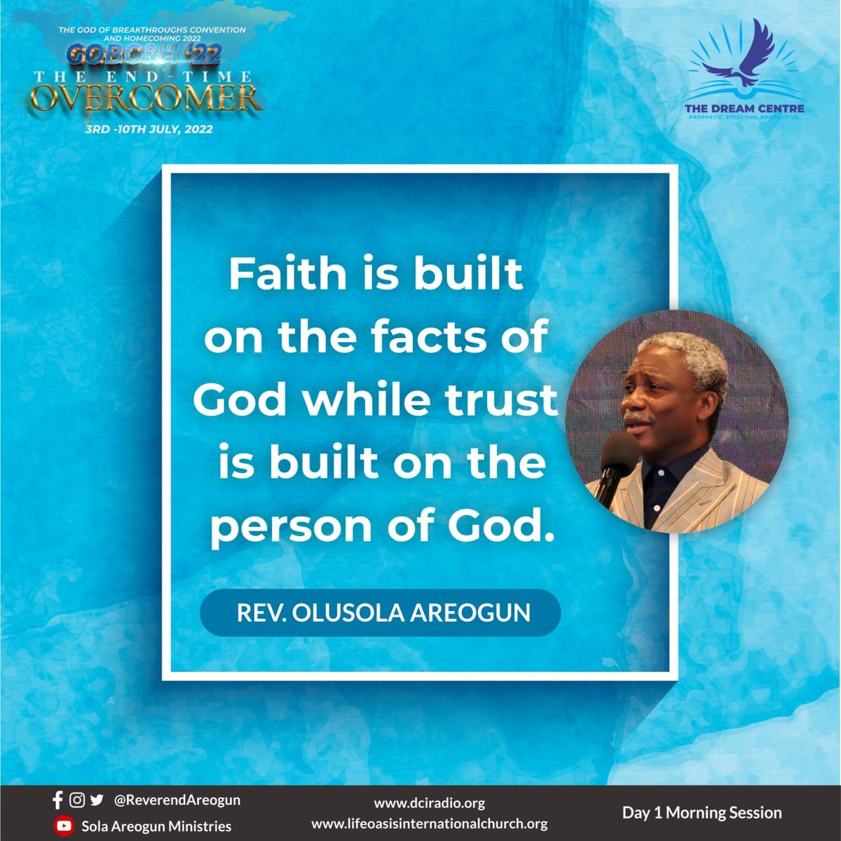 ReverendAreogun's tweet photo. Anointed Nuggets
#GOBCandH #GOBCandH2022 #EndtimeOvercomer #ReverendAreogun #Day1 https://t.co/XIIJGZTSVe