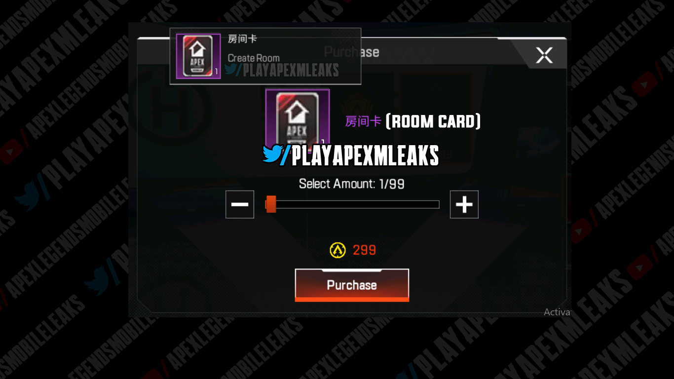 Apex Mobile Leaks on X: 🚨 Room Card Alert 🚨 ->We are getting Room cards  for creating the rooms. ->Here is In-Game view of it. :) [Note : It's not  purely updated