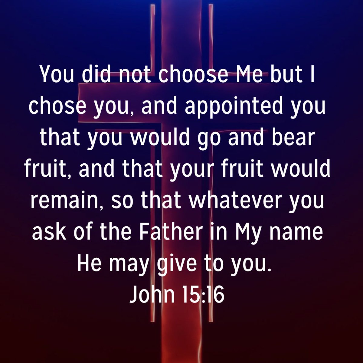 HSBC_Canton's tweet photo. This week's #MemoryVerse is: You did not choose Me but I chose you, and appointed you that you would go and bear fruit, and that your fruit would remain, so that whatever you ask of the Father in My name He may give to you.
John 15:16 

https://t.co/oU3pcRkjkR https://t.co/5NU7UYeDDl