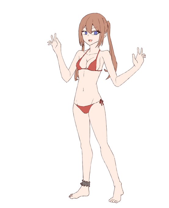 前に描いた寝取られ彼女(くすぐり)の立ち絵描いてみました、名前は木村ミサキさんです
数日前は彼氏くんと海かプールで遊んでいたのに、、、 