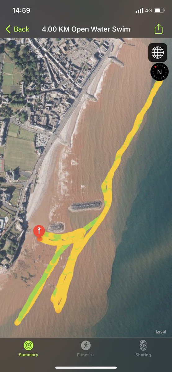 Great 4K sea swim today 1:25 mins, kit: my kit wetsuit ✅ watch to make calls ✅ tow float (bright) ✅ eye wear ✅ swim buddy ✅ assessment of conditions ✅ sewage check ✅ patient wife ✅😂