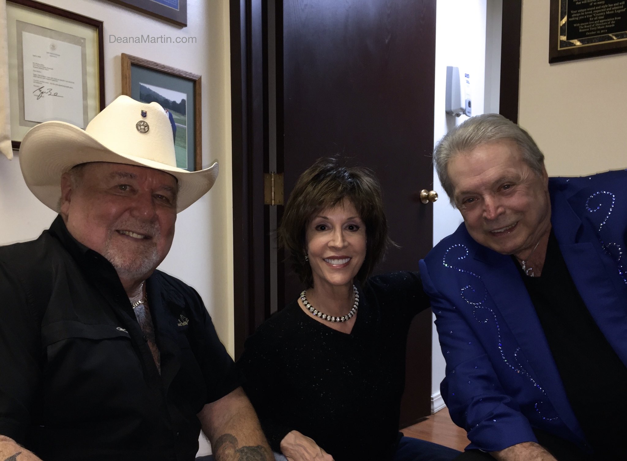 Happy Birthday, Johnny Lee!  Deana Martin with Johnny Lee & Mickey Gilley 