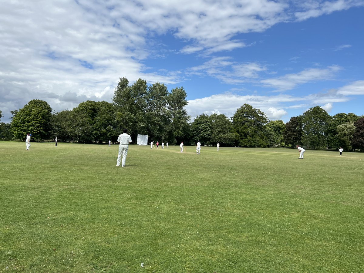 The <a href="/GoLCC_Lewes/">Gentlemen of Lewes</a> at 95-3 at drinks off 20/35 overs vs <a href="/FirleCC/">Firle Cricket Club</a>. Gorgeous here