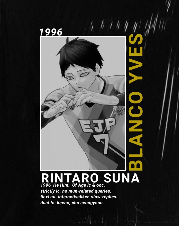 ︎ ︎

︎ ︎

           rintaro  blanco yves  suna.
           moved accs. #hqrp 
           likes  /  rts  to be mutuals. 

︎ ︎

︎ ︎
︎ ︎
