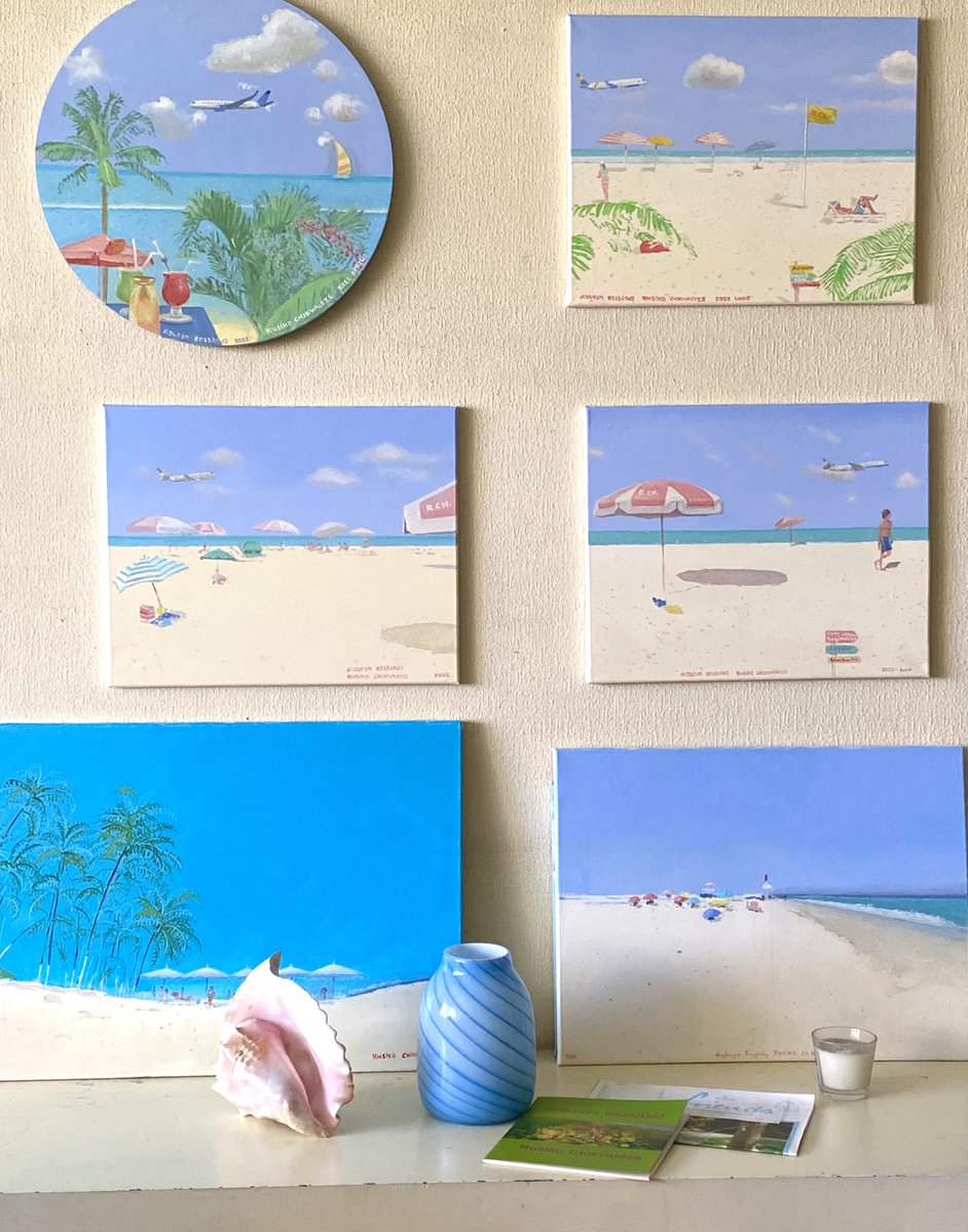 My Studio today 💙🐬 Coming soon new painting from this series 🌟🌟💥🌟💥