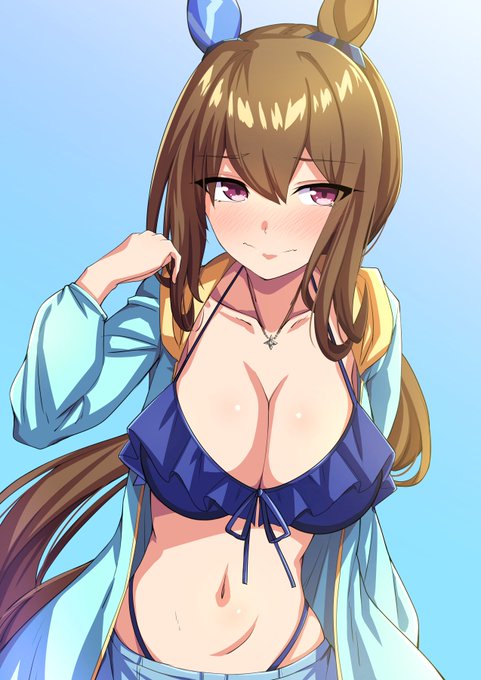 アヤベさんの水着が実装される予定だったはず
#ウマ娘 