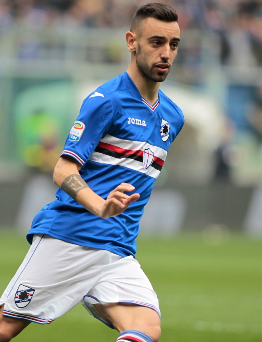 played_for's tweet photo. Bruno Fernandes played a season for Sampdoria in 2016/17 https://t.co/7bfDZUBdog