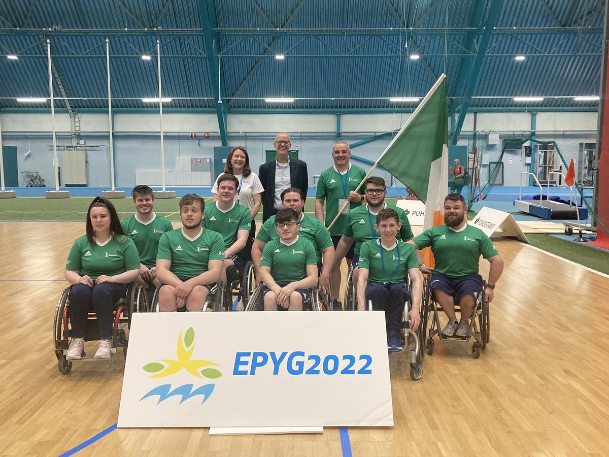 Wheelchair Basketball in action at the @epyg2022 in Finland. Strong teams in opposition, but great determination, attitude and learning from this youth teams coaches and players 🇮🇪👏    @IWASport @ParalympicsIRE
