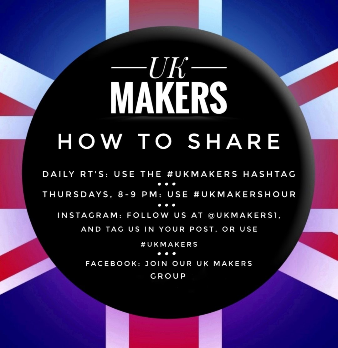Good morning, everyone. And a warm welcome to our new followers. Apologies we're a bit late today. Is everyone having a good weekend? If you're just joining us, please check out the infographic below for details on how to get involved 💜#UKMakers