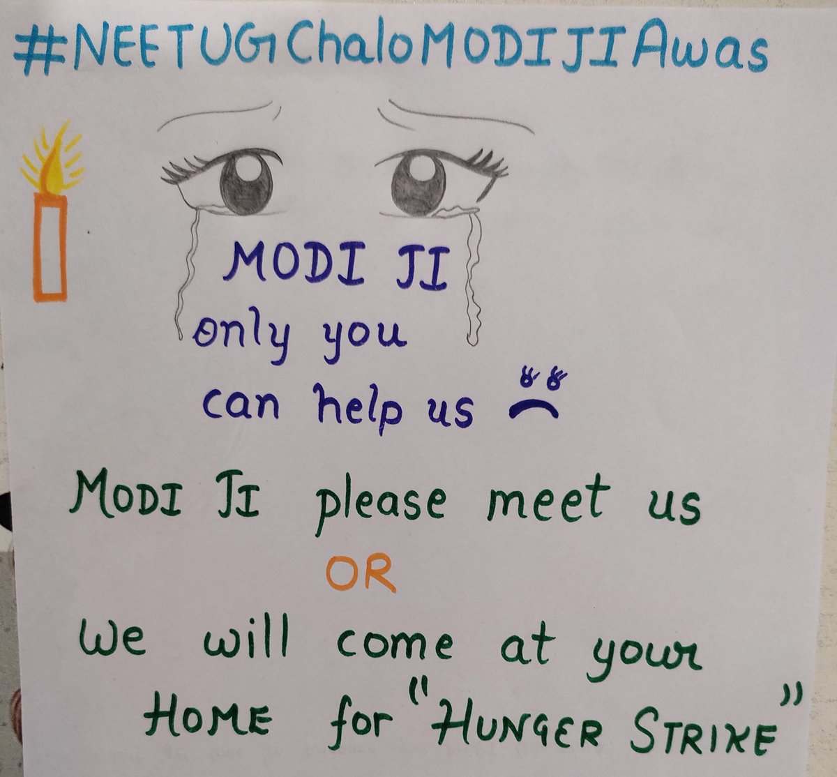 aspirant_01_'s tweet photo. #CandleMarchForNEETUG 
#MODIJIextendNEETUG 
Let's make it viral at 7:00 PM 🔥🕯️
@erPawanBhadana we are with you sir 🔥🔥💯
@PMOIndia @narendramodi @dpradhanbjp https://t.co/a2JSmhZ8BV